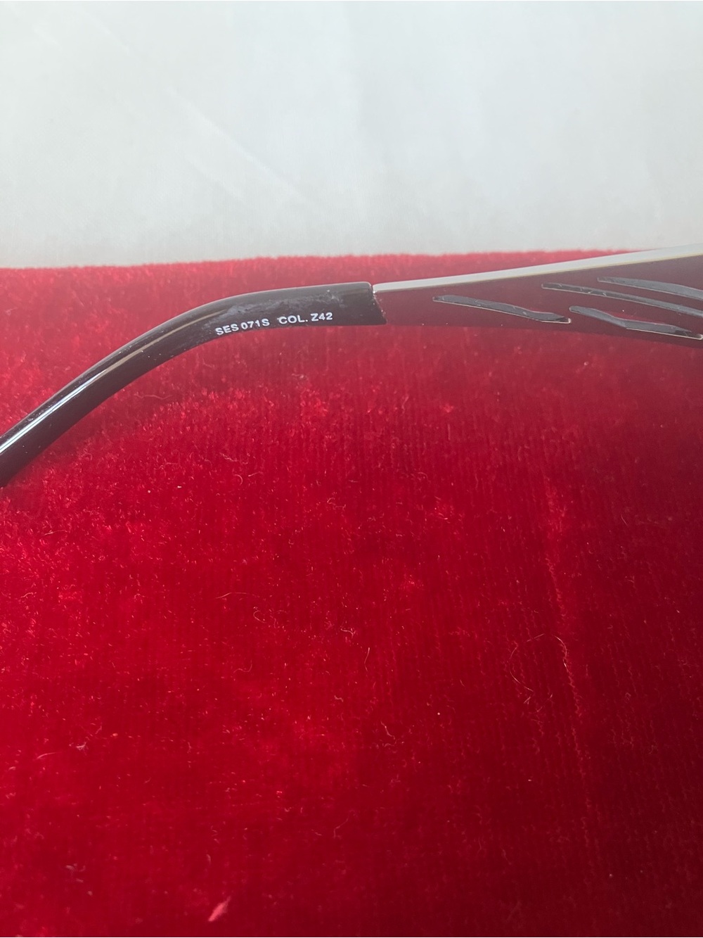 Escada Vintage Y2K Bling Zebra Silvertone Wrap Sunglasses. - Picture 5 of 6